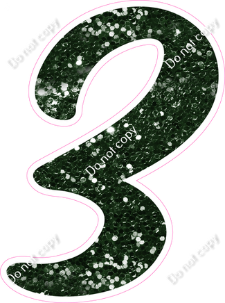 CU 23.5" Individuals - Hunter Green Sparkle 3