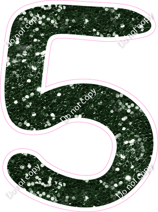 CU 23.5" Individuals - Hunter Green Sparkle 5