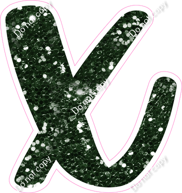 CU 23.5" Individuals - Hunter Green Sparkle x