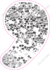 CU 23.5" Individuals - Light Silver Sparkle Apostrophe