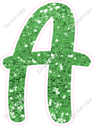 CU 23.5" Individuals - Lime Green Sparkle A