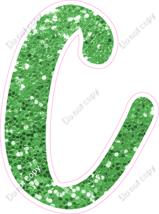 CU 23.5" Individuals - Lime Green Sparkle C