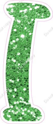 CU 23.5" Individuals - Lime Green Sparkle I