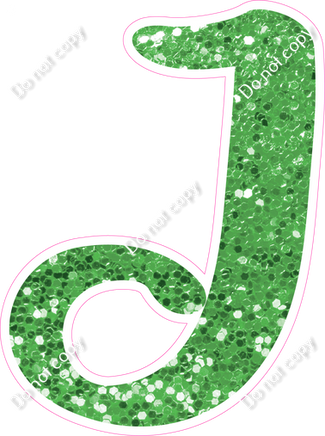 CU 23.5" Individuals - Lime Green Sparkle J