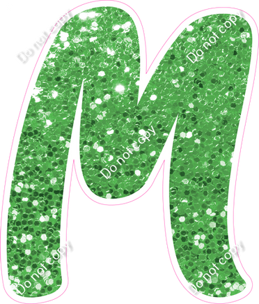 CU 23.5" Individuals - Lime Green Sparkle M