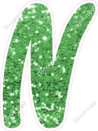 CU 23.5" Individuals - Lime Green Sparkle N