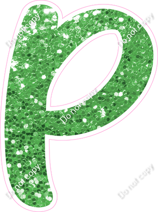 CU 23.5" Individuals - Lime Green Sparkle P