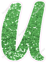 CU 23.5" Individuals - Lime Green Sparkle U