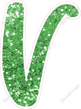 CU 23.5" Individuals - Lime Green Sparkle V