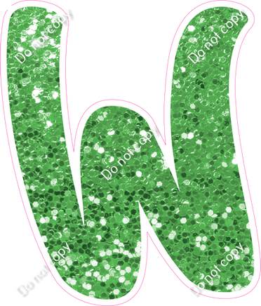 CU 23.5" Individuals - Lime Green Sparkle W
