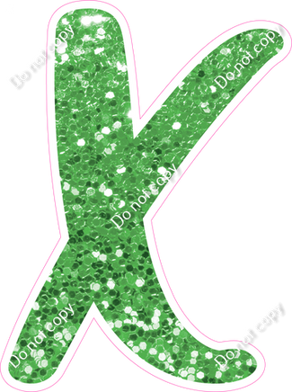 CU 23.5" Individuals - Lime Green Sparkle X