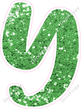 CU 23.5" Individuals - Lime Green Sparkle Y