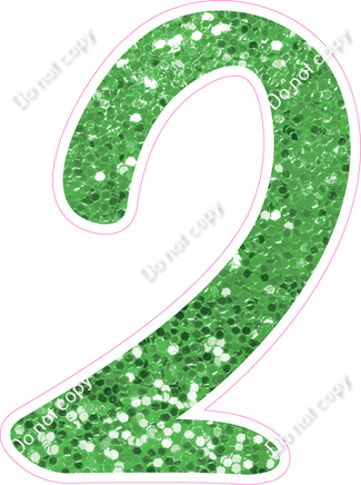 CU 23.5" Individuals - Lime Green Sparkle 2