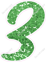 CU 23.5" Individuals - Lime Green Sparkle 3