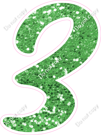 CU 23.5" Individuals - Lime Green Sparkle 3