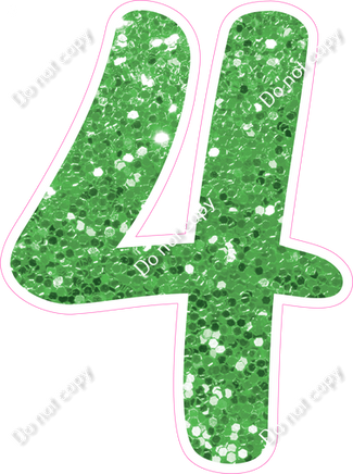 CU 23.5" Individuals - Lime Green Sparkle 4