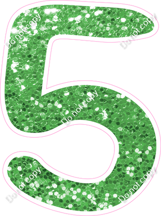 CU 23.5" Individuals - Lime Green Sparkle 5