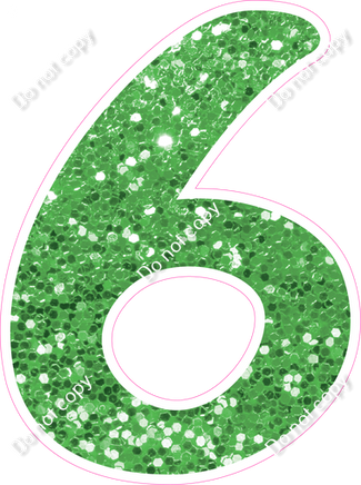 CU 23.5" Individuals - Lime Green Sparkle 6