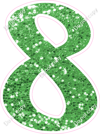 CU 23.5" Individuals - Lime Green Sparkle 8