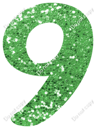 CU 23.5" Individuals - Lime Green Sparkle 9