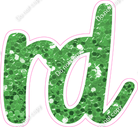 CU 23.5" Individuals - Lime Green Sparkle RD