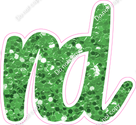 CU 23.5" Individuals - Lime Green Sparkle ND