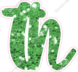 CU 23.5" Individuals - Lime Green Sparkle TH