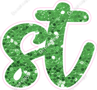 CU 23.5" Individuals - Lime Green Sparkle ST