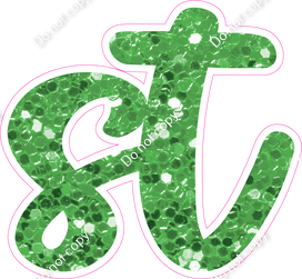 CU 23.5" Individuals - Lime Green Sparkle ST