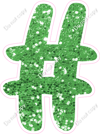 CU 23.5" Individuals - Lime Green Sparkle #