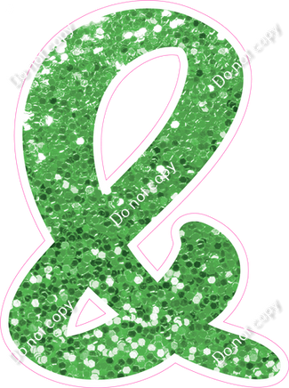 CU 23.5" Individuals - Lime Green Sparkle &