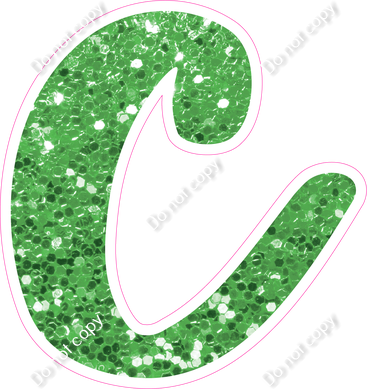 CU 23.5" Individuals - Lime Green Sparkle c