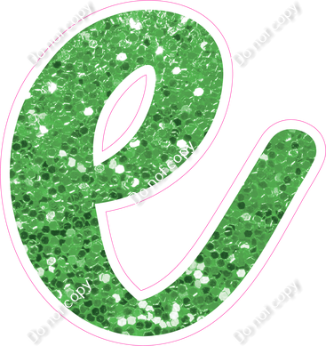 CU 23.5" Individuals - Lime Green Sparkle e