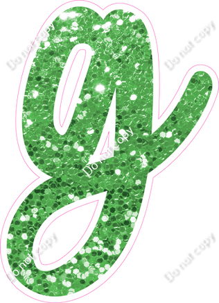 CU 23.5" Individuals - Lime Green Sparkle g