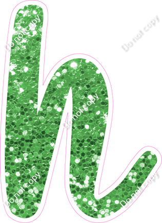 CU 23.5" Individuals - Lime Green Sparkle h