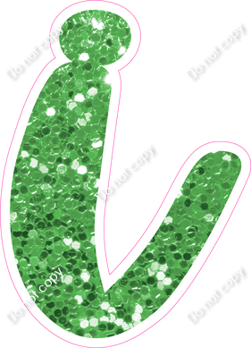 CU 23.5" Individuals - Lime Green Sparkle i