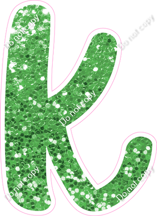 CU 23.5" Individuals - Lime Green Sparkle k