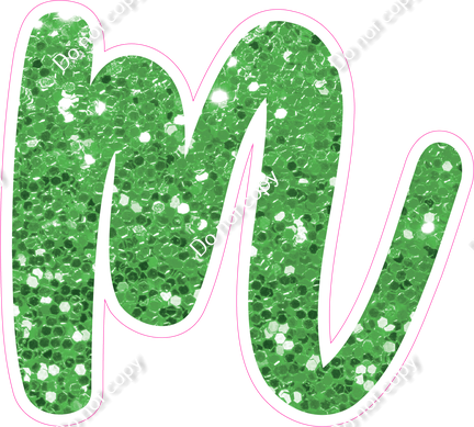 CU 23.5" Individuals - Lime Green Sparkle m