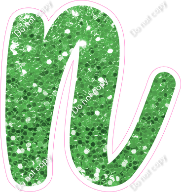 CU 23.5" Individuals - Lime Green Sparkle n