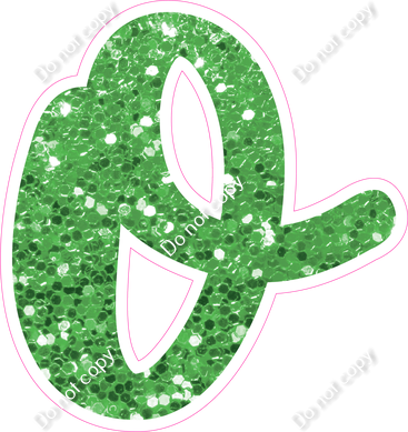 CU 23.5" Individuals - Lime Green Sparkle o