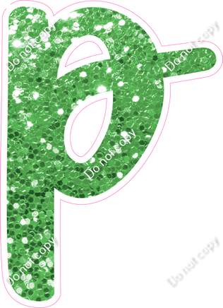 CU 23.5" Individuals - Lime Green Sparkle p