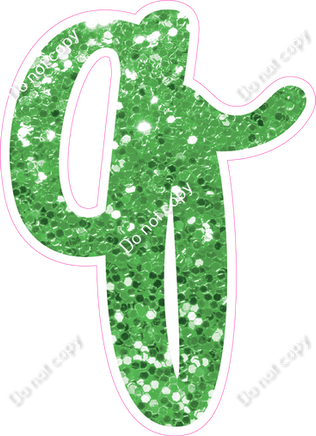 CU 23.5" Individuals - Lime Green Sparkle q