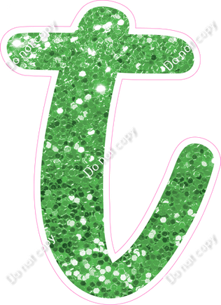 CU 23.5" Individuals - Lime Green Sparkle t