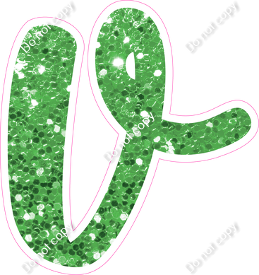 CU 23.5" Individuals - Lime Green Sparkle v