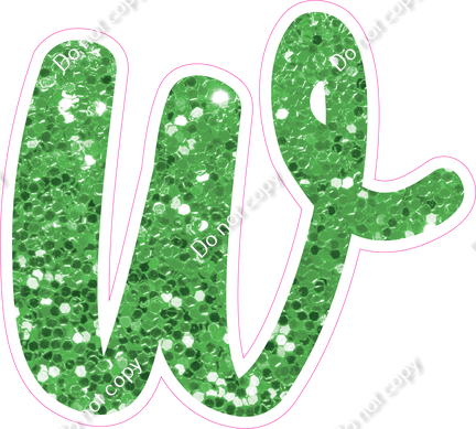 CU 23.5" Individuals - Lime Green Sparkle w