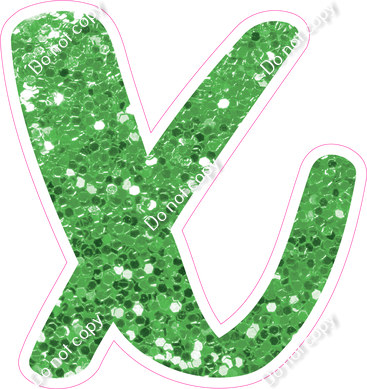 CU 23.5" Individuals - Lime Green Sparkle x