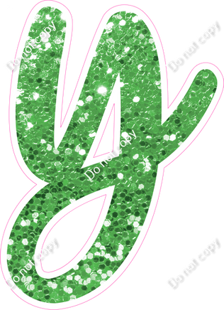 CU 23.5" Individuals - Lime Green Sparkle y