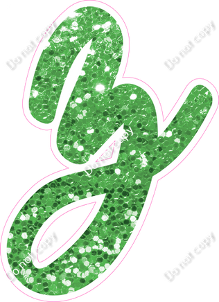 CU 23.5" Individuals - Lime Green Sparkle z