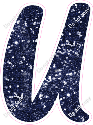 CU 23.5" Individuals - Navy Blue Sparkle U