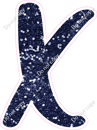 CU 23.5" Individuals - Navy Blue Sparkle X